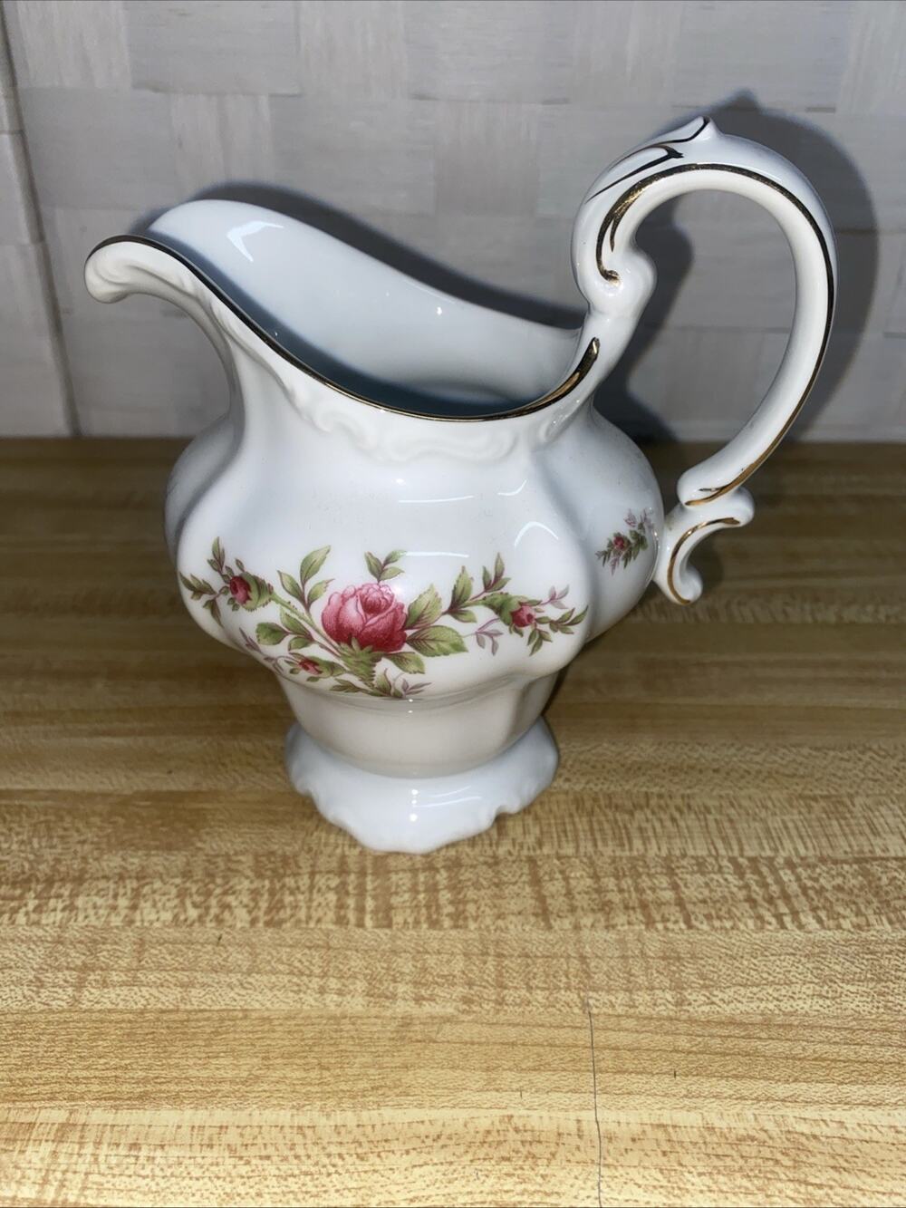 1970s Johann Haviland Bavaria “Moss Rose” Cream Pitcher Germany